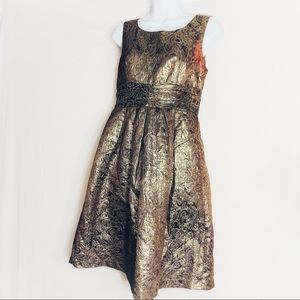 Michael Kors Rose Gold Fit & Flare Party Dress